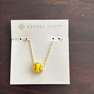 Kendra Scott Gold Softball Necklace